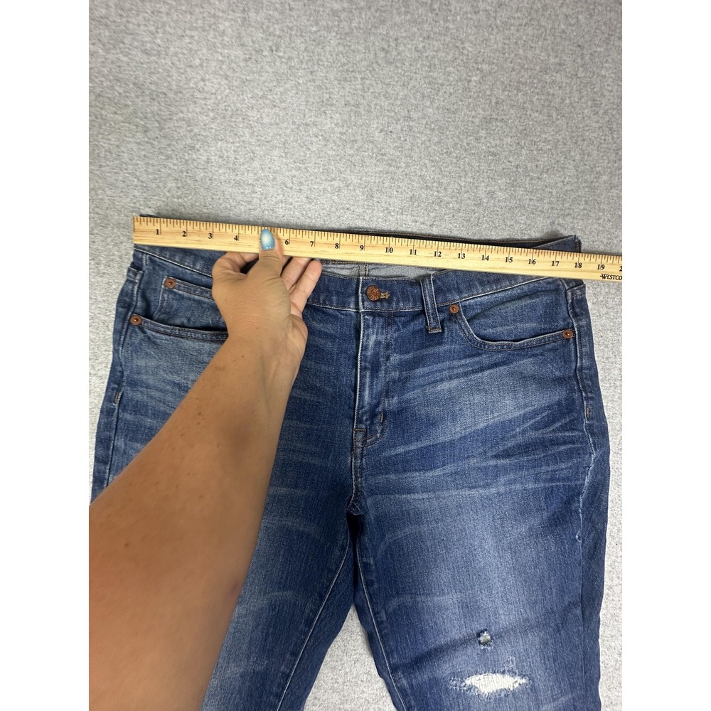Madewell Jeans Womens 32 Blue Slim Boyjean Distressed‎ Denim Stretch Casual - Picture 4 of 11